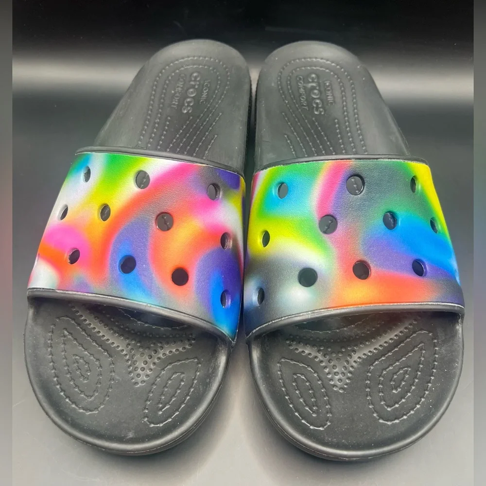 Crocs- Rainbow Color‎ Slides - Picture 2 of 7